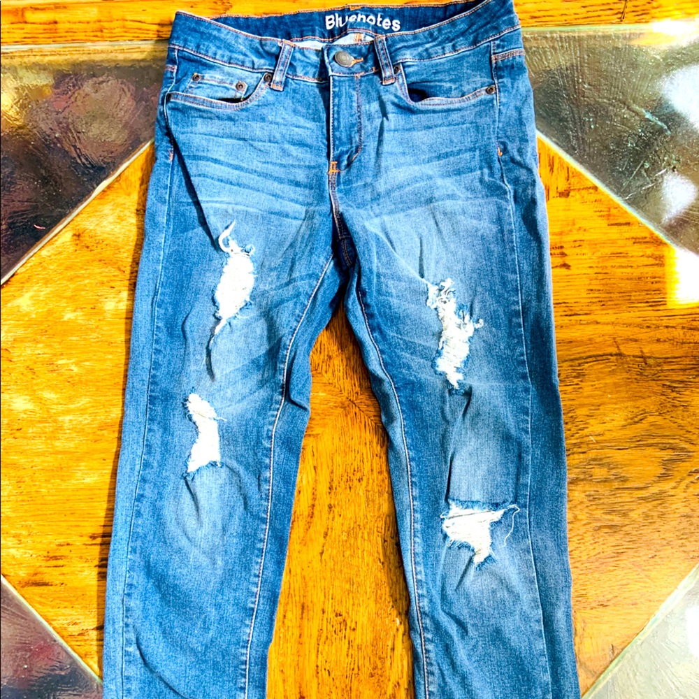 Skinny medium rise cropped jeans